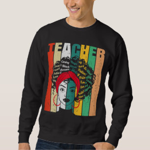 Sweatshirt Afro Love Melanin Africaine Américaine Femmes Thé