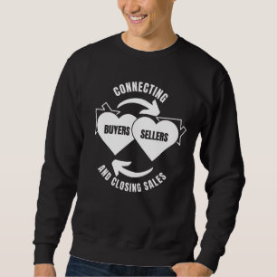 Sweatshirt AGENT IMMOBILIER Connecter acheteurs vendeurs immo