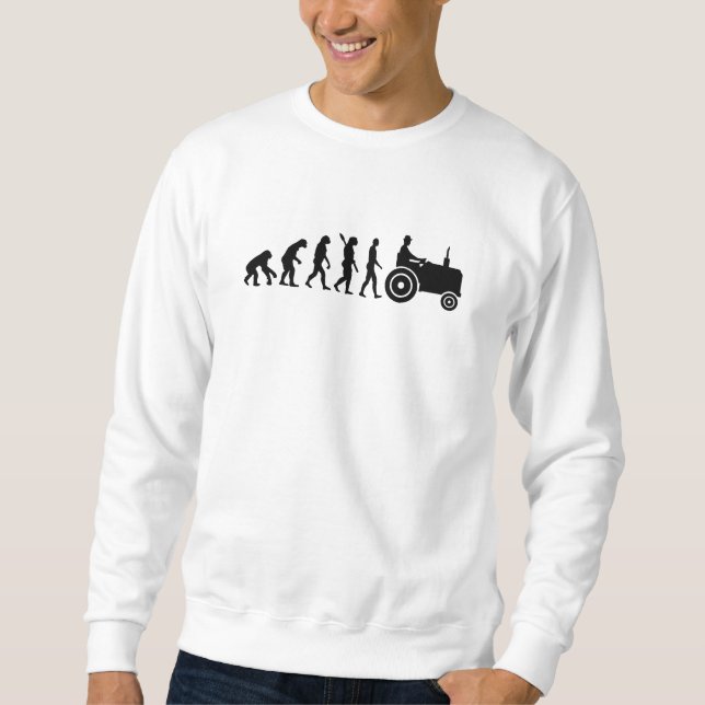 Sweatshirt Agriculteur de tracteur d'évolution (Devant)