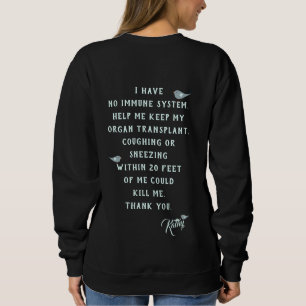 Sweatshirt Aidez-Moi À Garder Mon Orgue Noir