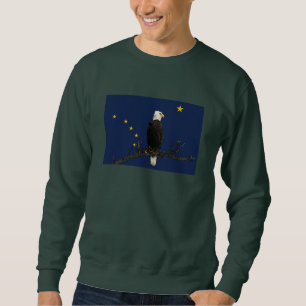 Sweatshirt Aigle Et Drapeau De L'Alaska