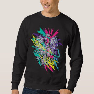 Sweatshirt Aigle Polonais coloré Moderne Crête Polonaise Mult