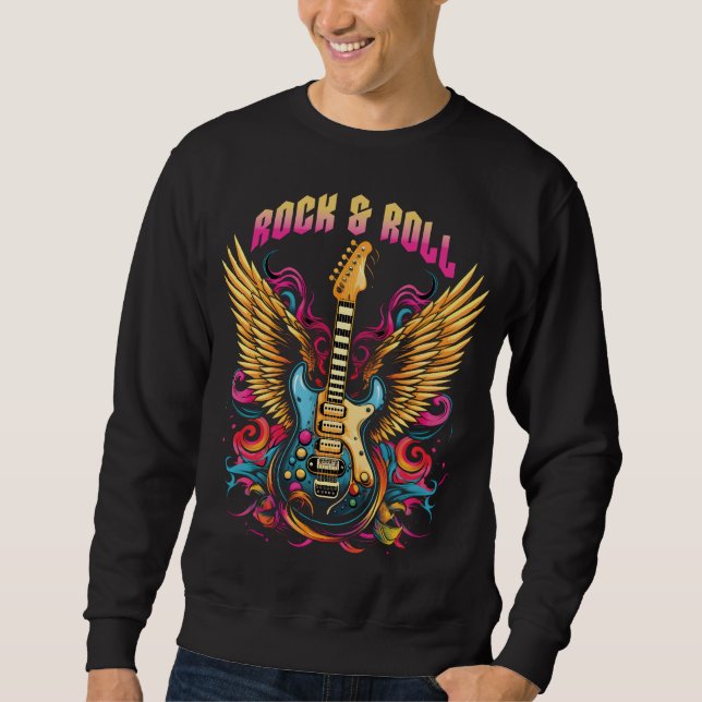 Sweatshirt Ailes de guitare Rock n Roll (Devant)