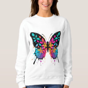 Sweatshirt Ailes de spectre - Design Abstrait de papillon flo