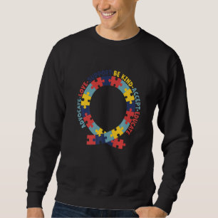 Sweatshirt Aimer Aidez Support Acceptez Être Autisme Aime