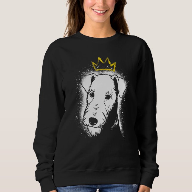 Sweatshirt Airedale Terrier avec Couronne (Devant)