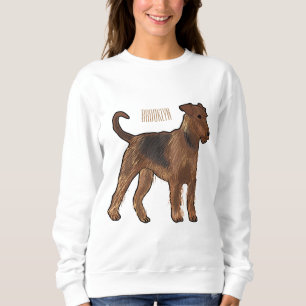 Sweatshirt Airedale terrier dog cartoon