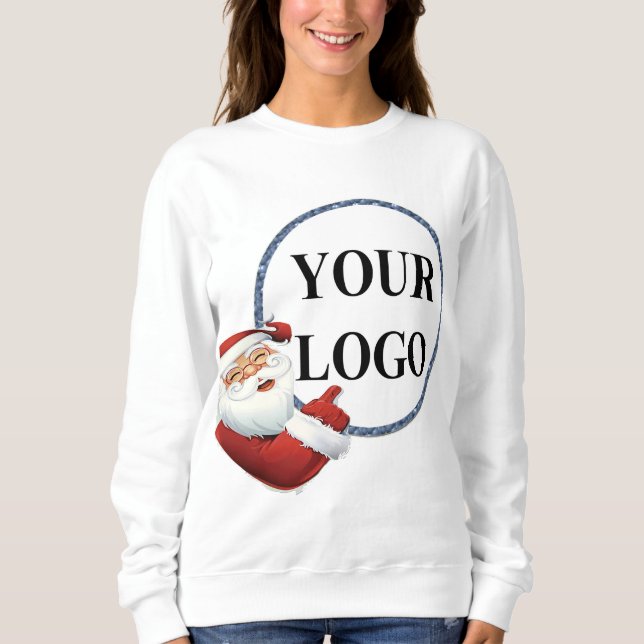 Sweatshirt Ajouter votre logo Noël (Devant)