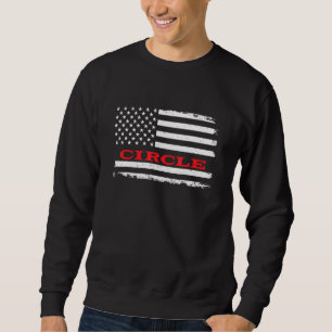 Sweatshirt Alaska American Flag Circle Usa Patriotic Souvenir