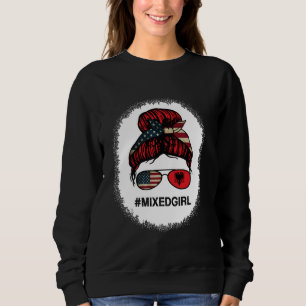 Sweatshirt Albanie Drapeau américain - États-Unis Albanais Me