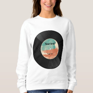 Sweatshirt Album musical Retro Vinyl Record