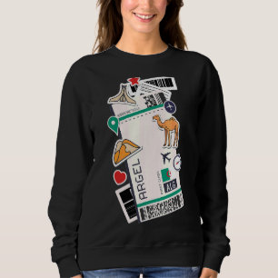 Sweatshirt Alger Air Billetterie Avion De Passe D'Embarquemen