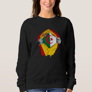 Sweatshirt Algérie Et Espagne Super Drapeau Descendants D'Alg