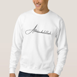 Sweatshirt Alhamdulillah Minimalisme Blanc Musulman Islamique
