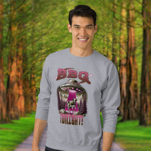 Sweatshirt Alien BBQ Enlèvement de vache Plaisanterie