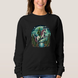 Sweatshirt Alien équitation Unicorn UFO