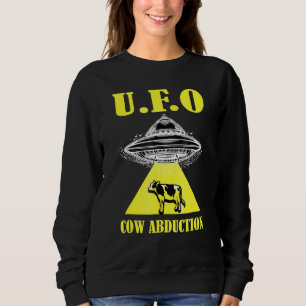 Sweatshirt Alien Ufo Cow Enduction Espace Alien