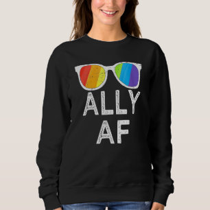 Sweatshirt Ally Af Chemise Lunettes de soleil Trans Drapeau A