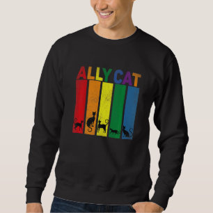 Sweatshirt Ally Chat Lgbt Gay Rainbow Pride Drapeau Ally Chat