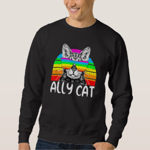Sweatshirt Ally Chat Rainbow Lunettes de soleil Lgbt Gay prid