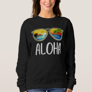Sweatshirt Aloha Hawaii Hawaii Iles Hawaiiennes Lunettes de s