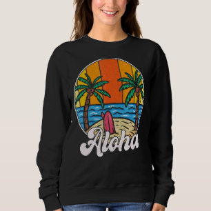 Sweatshirt Aloha Hawaii Hawaiian Pour Garçons Filles Palm Tre