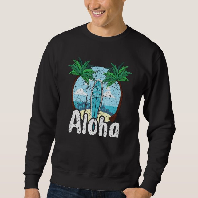 Sweatshirt Aloha Hawaii Surf Retro Sunset 54 (Devant)