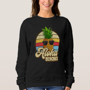 Sweatshirt Aloha Plages Ananas Lunettes de soleil Aloha Hawai