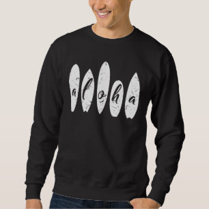 Sweatshirt Aloha Surfing Beach Vacances été Surfboard Haw