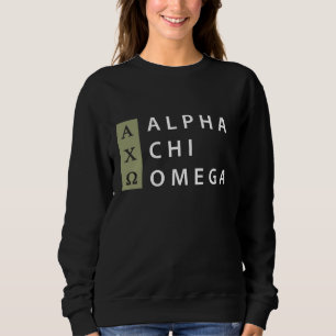 Sweatshirt Alpha Chi Omega Logo Empilé