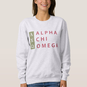 Sweatshirt Alpha Chi Omega Logo Empilé