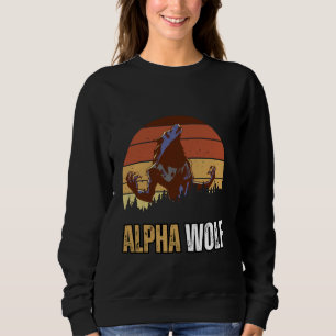Sweatshirt Alpha Wolf Mème fort et confiant Alpha Work Ou
