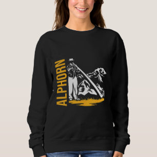 Sweatshirt Alphorn Corne naturelle Suisse
