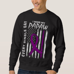 Sweatshirt Alzheimers Awareness Papaw American Flag 4th of Ju