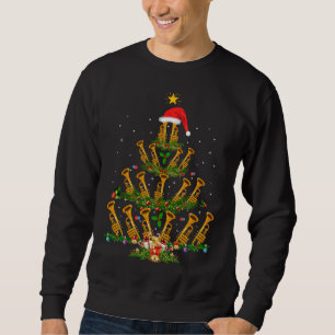 Sweatshirt Amant Trompette de trompette Xmas Éclairage Trompe