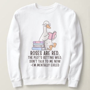 Sweatshirt Amateur de livres lisant une oie