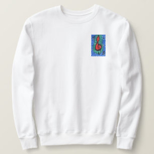 Sweatshirt Amateurs de musique notes de musique bleu et rouge