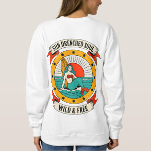 Sweatshirt Âme de Sirène Baignée de Soleil Art Océanique Sa