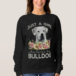 Sweatshirt American Bulldog Juste Une Fille Qui Aime Son Amou