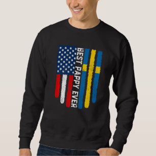 Sweatshirt American Flag & Suède Drapeau meilleure famille Jo
