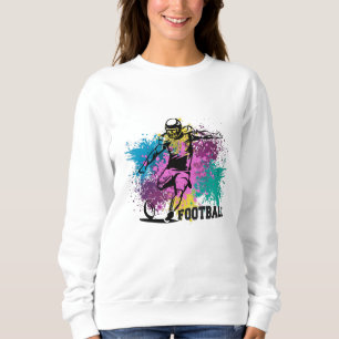Sweatshirt American Football Grungy Couleurs Splashes