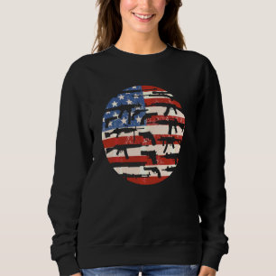 Sweatshirt American Gun Flag Pistol Armes à feu Patriotique 2