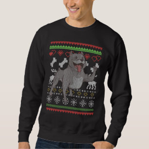 Sweatshirt American Pitbull Terrier Chien Santa Claus Ugly Ch