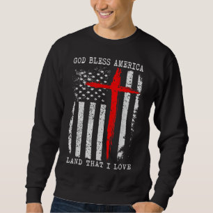 Sweatshirt Amérique chrétienne et Dieu béni