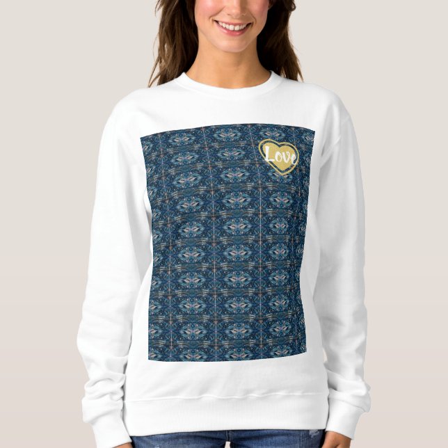Sweatshirt - AMOUR / Bleu - Adiela Akoo (Devant)