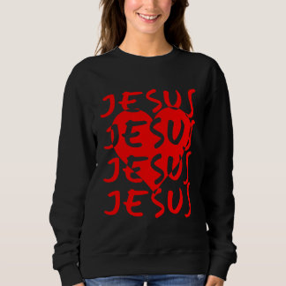 Sweatshirt Amour de Jésus Cœur Foi chrétienne Jean 3:16