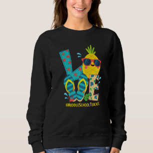Sweatshirt Amour Enseignant du collège Ananas été Bye By