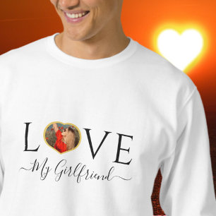 Sweatshirt Amour moderne ma petite amie Faux or coeur photo