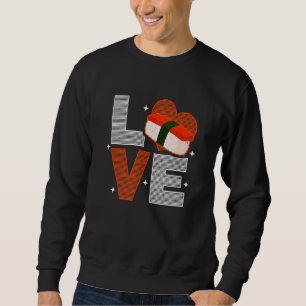 Sweatshirt Amour Musubi Chef Sushi Cuisine Japonaise Hawaïenn