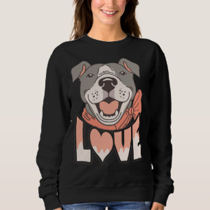 Sweatshirt Amour Pitbull ajusté